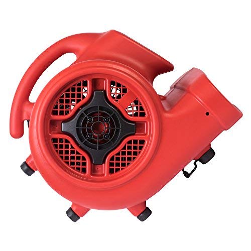 XPOWER P-430 1/3 HP Air Mover, Carpet Dryer, Floor Fan, Utility Blower - Red (18 Fans)