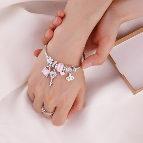 Charm Bracelets for Girls Cute Cartoon Friendship Bracelets Adjustable Bangle Gifts for Girls DIY Jewelry3