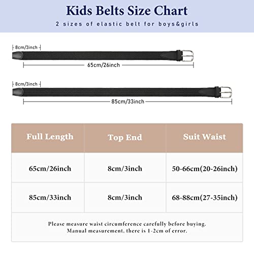 Kajeer Kids Belts For Boys Belt Girls - 2Pcs Woven Elastic Golf Baseball Belt Braided Stretch Belt For Casual School Uniform #TOP2