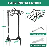 Garden Hose Holder with 2 Tool Hooks Heavy-Duty Water Hose Reel Rustproof — image 10