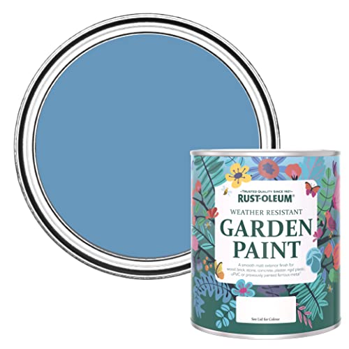 Rust-Oleum Blue Mould Resistant Garden Paint in Matt Finish - Cornflower Blue 750ml