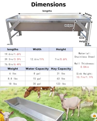 Mangeoire en acier galvanisé durable de qualité supérieure avec support - 3