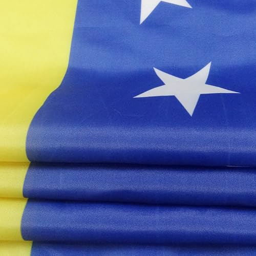 Image of AZ FLAG Set of 2 Venezuela Flag - 90 x 60 cm - Venezuelan Flag 100% Polyester with Integrated Metal Eyelets