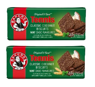 Bakers Tennis Biscuit Choc Mint 200g | 2 Pack |