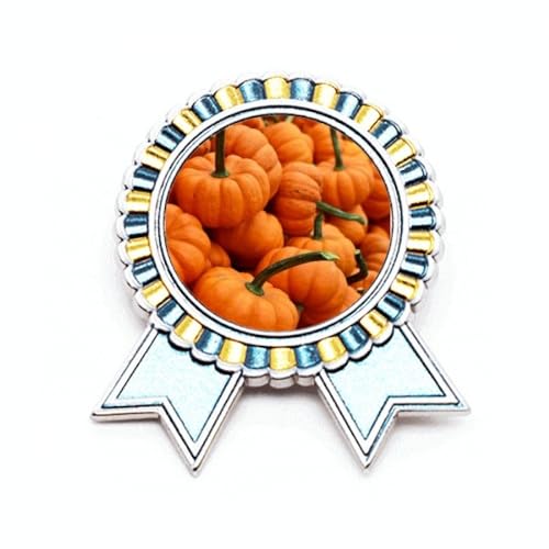 Broche citrouille en métal M fixation solide pour veste et écharpe