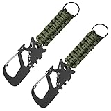 Cuerda Multifuncional - La cuerda de Paracord mide 1,4 metros de largo después de ser desatada. Puede utilizarse como torniquete en caso de emergencia, así como para atar cinturón, cordón de zapatos, construir refugios de emergencia, colocar trampas, etc.