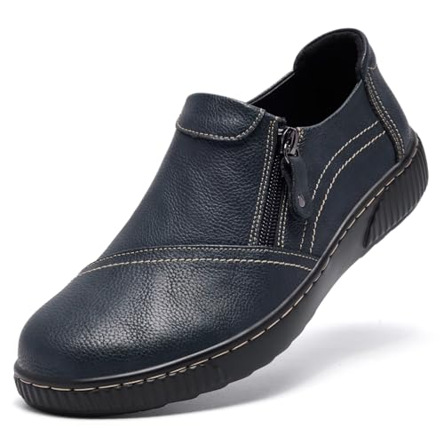 Image of Women Casual Slip on Leather Loafers Dress Walking Shoes