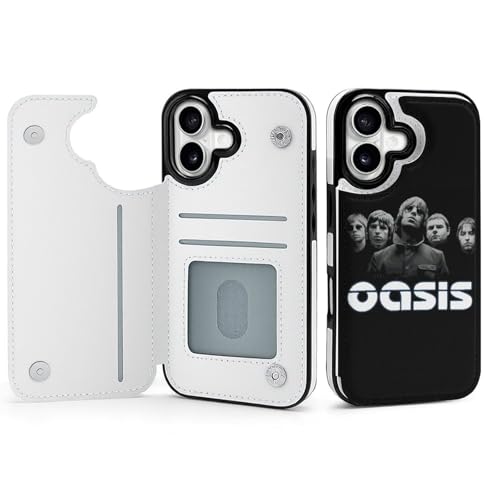iPhone17用ケース 手帳型 オアシス OASIS バンド アイフォン17用ケース 手帳型 財布型 スマホケース 軽量 おしゃれ 背面カード収納 スタンド機能 携帯カバー