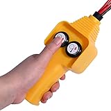 Dump Trailer Remote Control Switch for 1500lbs to 5000lbs, 12V Electric Winch Trailer Up and Down Control Switch Push Button, Durable Switch Crane Pendant Control Station Lifting with Emergency Stop
