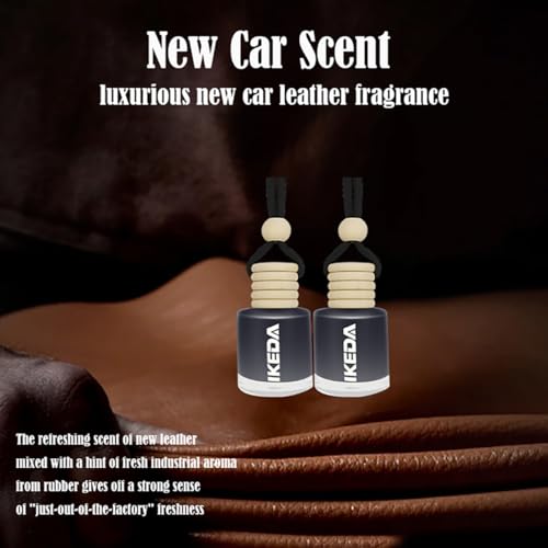 Image of ikeda fragrance Car Air Freshener | 4ml Automotive Scents | 45-Days Long Lasting Fragrance | Automobile Hanging Diffuser Bottles | Remove Auto Odor | Fresh Air for Deodorizer (6pcs New Car)