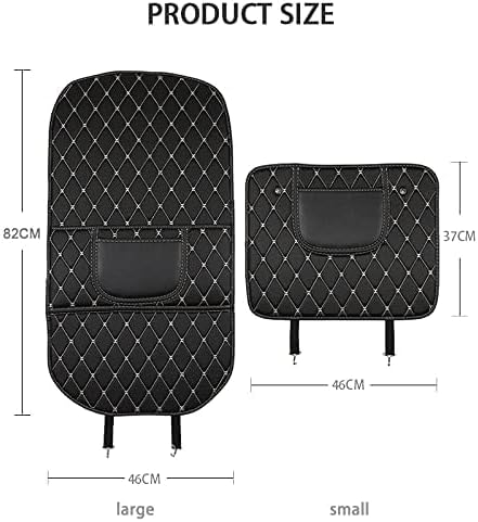 PU Car Seat Back Protector for BMW X5 2019 2020 2021 2022 2023 2024, Anti-Kick Waterproof Scratch Resistant Pad Easy to Clean Automotive Interior Accessories,Beige