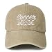 MOLIAN Soccer Mom Embroidered Baseball Cap for Men Women - Adjustable Cotton Washed Dad Hat Natural