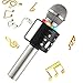 Produktbild kabellos Karaoke Mikrofon, Bluetooth Karaoke Mikrofon für Kinder, paarbar für Duetten mit bunten Lichtern, Geschenk für 5 Jahre alte Jungen (Silver)