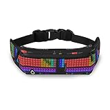 Oyihfvs Periodic Table of The Elements Colorful on Black Adjustable Running Belt, Fanny Pack Waist Pack, Runners Bag, Sports Hiking Fitness Exercise Gym Pouch for Women Men Accessories