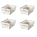 Ikea Knarra - Cestino da 4 pezzi, 15 x 11 ½ x 6 ¼, colore: Bianco