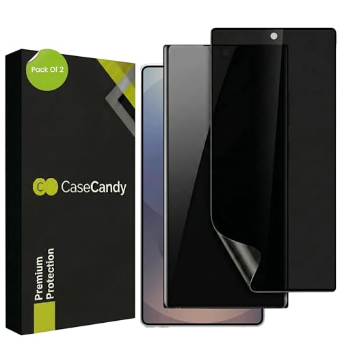 Image of Casecandy - (Pack 2 Privacy Screen Protector for Samsung S25 Ultra | Edge To Edge Privacy(Anti Spy) Screen Guard Galaxy S25 Ultra - HD /Easy Application /Fingerprint Working