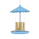 Bird Feeders for Garden Bird Feeder,Bird Feeder Hanging Outdoor,Pet Bird Seed Food Feeder,with Roof and Tray for Outdoor,Wild Birds, Tits, Sparrows and Other Garden Birds for Outdoor Garden Balcony (