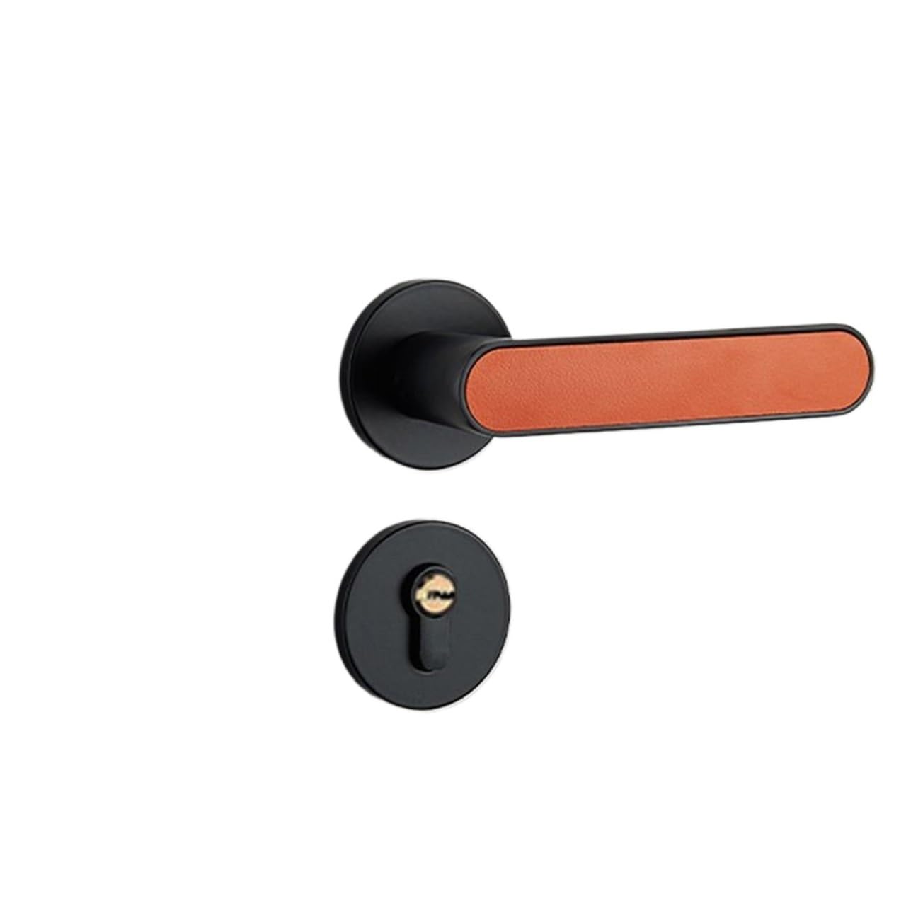 Sxolcoufoh Black Orange Bedroom Split Door Lock Mechanical Room Solid Handle Furniture Hardware Locks 1Pcs(Black Orange)