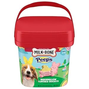 Milk-Bone Peeps Artificially Marshmallow Flavored Dog Treats, 22 Oz. Pail