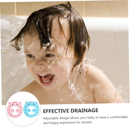 HAPINARY 2 Peças tampa xampu protetor auricular infantil protetor ouvido infantil chapéu proteção ou