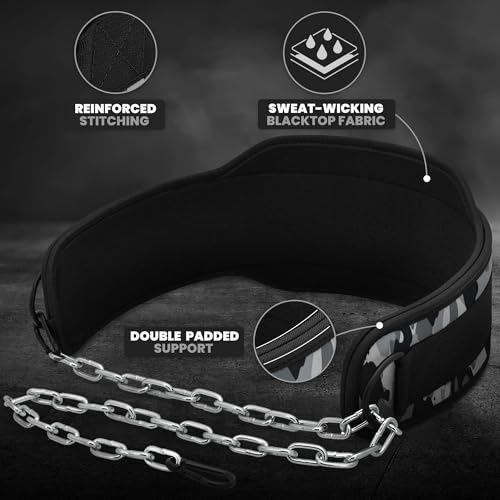 RDX Ceinture de Leste Musculation, 6'' Dip Belt avec 40CM Chaîne, Ceinture Lestée Poids pour Pullup Powerlifting Levage Dipping Haltérophilie L'entraînement en Force Bodybuilding Workout, Homme Femme – Image 6