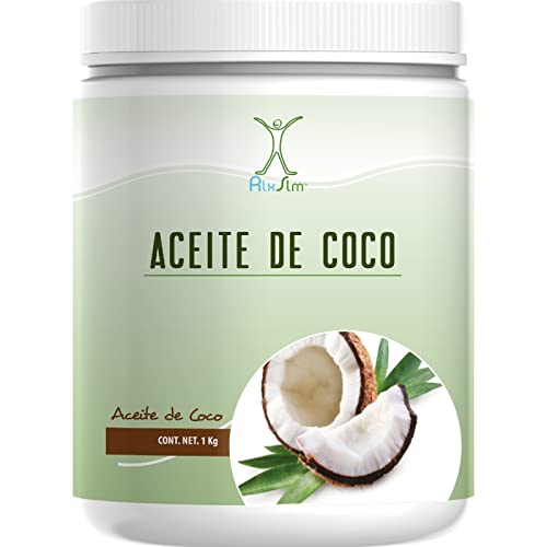 FS LAB - Aceite de Coco de Frank Suárez NaturalSlim - Resiste Altas Temperaturas: Ideal para Cocinar, Freír y Hornear - Aceite Coco sin Olor y Sabor - Contenido 1 Kilo FS LAB