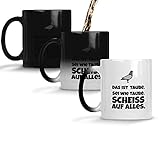 TASSENTICKER® - ''Das ist Taube. Sei wie Taube.'' - Geschenk Tasse - Farbwechseltasse mit Thermoeffekt - hochwertige Qualität - Kaffee - Arbeit