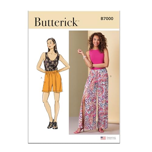 Butterick B7000Y5 Easy to Sew Misses' Shorts and Pants Sewing Pattern Packet, Design Code B7000, Sizes 18-20-22-24-26 -  DG Americas