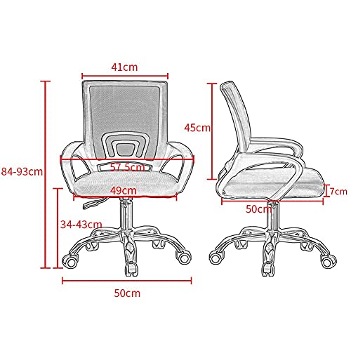 CLIPOP Mesh Office Desk Chair - Modern Ergonomic Swivel With High Adjustable Executive Task Features, Lumbar Support, Comfy Padded Mesh (Blue)