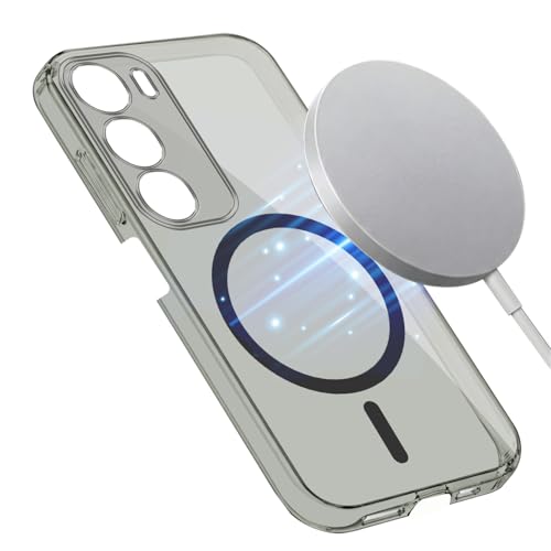 Image of Jkobi Lifetime Anti-Yellow MagSafe Compatible Clear Back Cover Case for Vivo Y29 (Sleek Hard Crystal | Shockproof and Camera Protection)