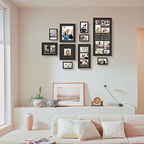 J.m.deco 4 X 6 Collage Picture Frames Set 10 Pack For Wall Decor, 6 X 4 Vintage Picture Frame Set, Luxury Memory Photo Frame With Slogan Family Art For Wedding, Family, Baby #TOP4