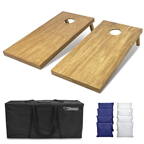 GoSports regulation size wooden cornhole boards set