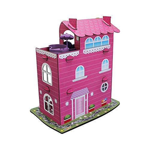 Casinha em Madeira com Móveis em Plástico, Embalagem Caixa Cartonada Ciabrink Sonho Meu – 2018