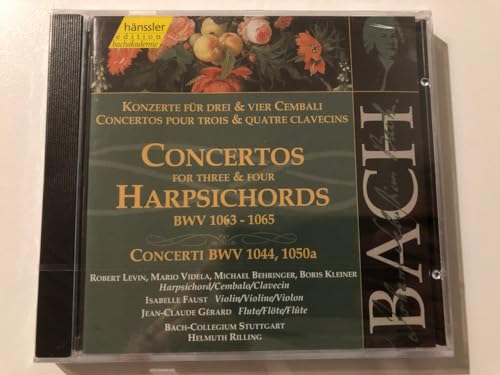 Image of Bach: Concertos for Three & Four Harpsichords BWV 1063-1065; BWV 1044, 1050a (Edition Bachakademie Vol 130) /Rilling