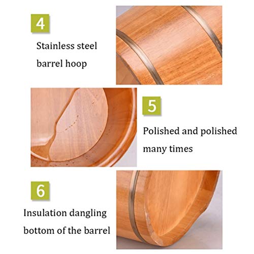 Cubo de madera para baño de pies y pedicura cómodo y práctico miniatura 2