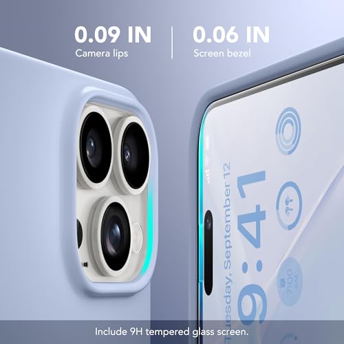 GONEZ Magnetic for iPhone 15 Pro Case, Silicone Cover Cyan Purple by GONEZ - Used condition - Image 6