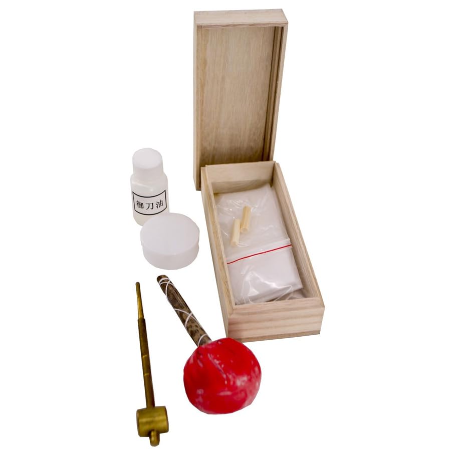 ECOMMUR Set di pulizia per katana S5004 | Pulizia e manutenzione di katana da collezione. Pulisce, mantiene e cura le katana.