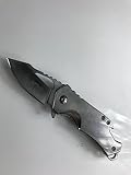 Small Colored MTech Style Pocket Knife Spring Asissted (Silver/Chrome)