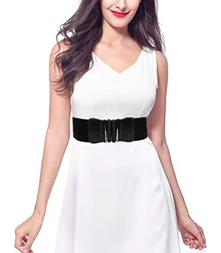 VOCHIC Wide Elastic Plus Size Dress Belt for Women Waist Belts Stretch Waistband2