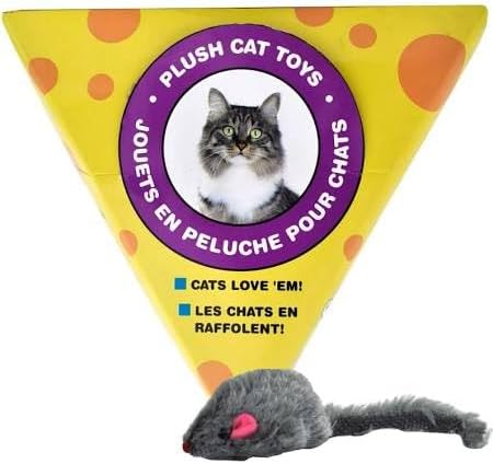 Products Fur Mouse 2' Cheese Wedge(24Pc) Spot Cat Fur Mouse 2' 60Wedge Scratchers and Toys