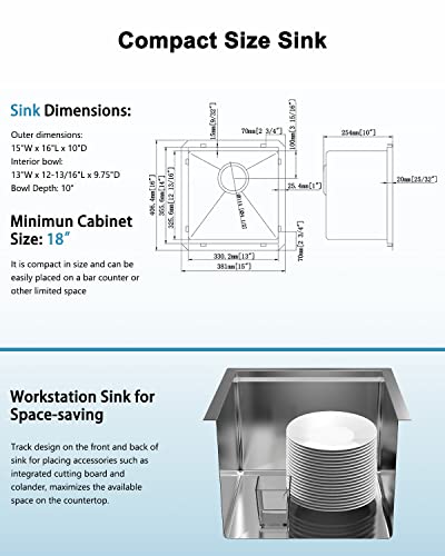 Homtone-15x16-Undermount-Kitchen-Sink-with-Cover-Hidden-Kitchen-Sink-Bar-Sink-Single-Bowl-Stainless-Steel-Sink-for-RV-Outdoor-10-Deep-Sink