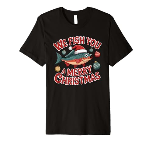 We Fish You A Merry Christmas Fishing Xmas Santa Hat