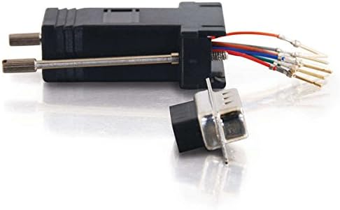 Miniatura 3 de C2G 02947 RJ45 a DB9 macho Serial RS232 adaptador modular, negro 1,5 pulgadas