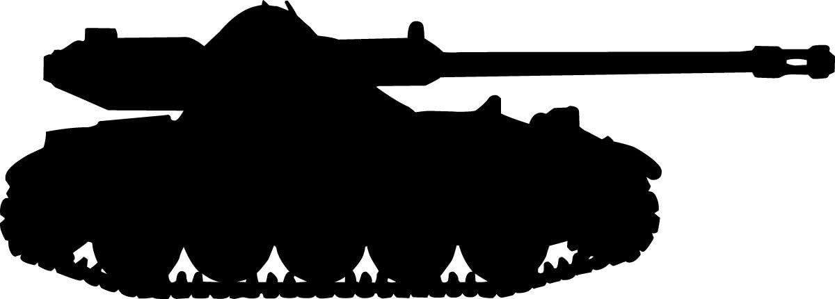 Haynes Military Tank II Silhouette Wall Decal Cutout 25.5"x72"