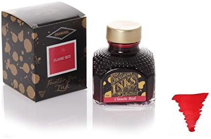 Diamine Fountain Pen Ink, 80 ml Bottle, Classic Red
