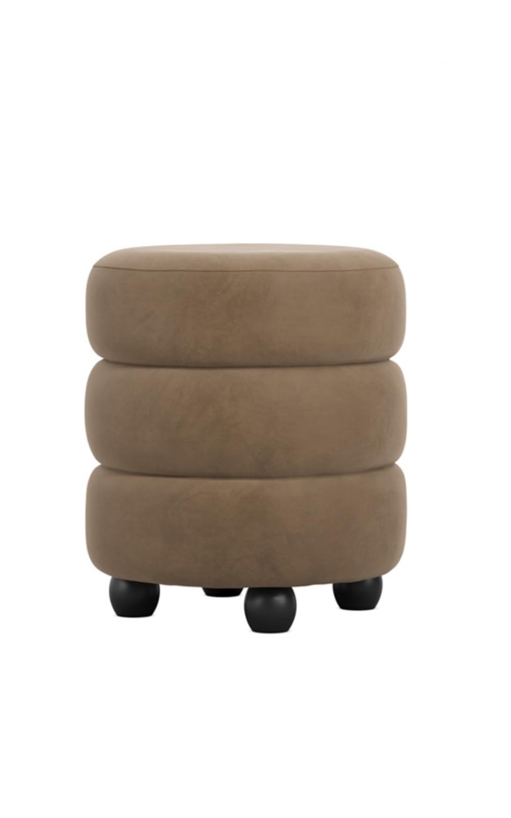 Pouf rond moderne Emi : gagnez de la place avec un repose-pieds confortable