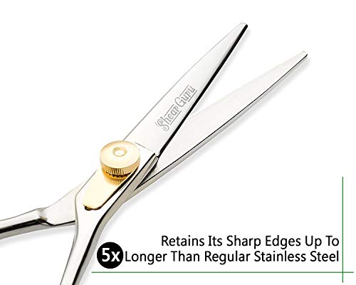 Professional Barber Scissor Hair Cutting Set - 6.5\" - 1 Straight Edge Hair Scissor, Shears, By ShearGuru (single) - Thumbnail 4