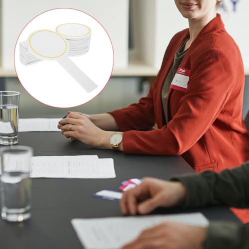 CAXUSD 6 Stück Handheld Whiteboards Einseitige Trocken Abwischbare Punktetafeln Für Jury Bewertung Unterricht Treffen Familie Party 8X4 Zoll