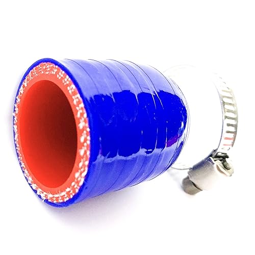 Bekelan 1" (25mm) Blue High Temperature 4-ply Reinforced Silicone Bypass Cap With Clamp,For Turbo Bypass Valve/Vacuum/Throttle Body Water Port/Heater Core/Fix Leak