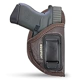 Brown ECO Leather Concealment Holster Inside The Waistband IWB with Metal Clip (CHPB-58) (Right)